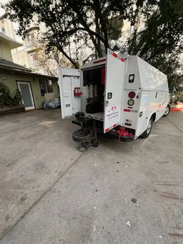 Magnet Plumbing service vehicle on-site for Water Heater Repair in Watts Hospital-Hillandale